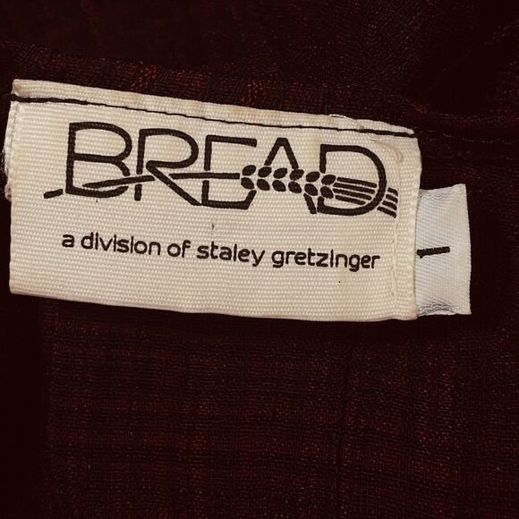 Bread by Staley Gretzinger Top Vest Womens Size 1 Burgundy Painted Art to Wear - Picture 9 of 9